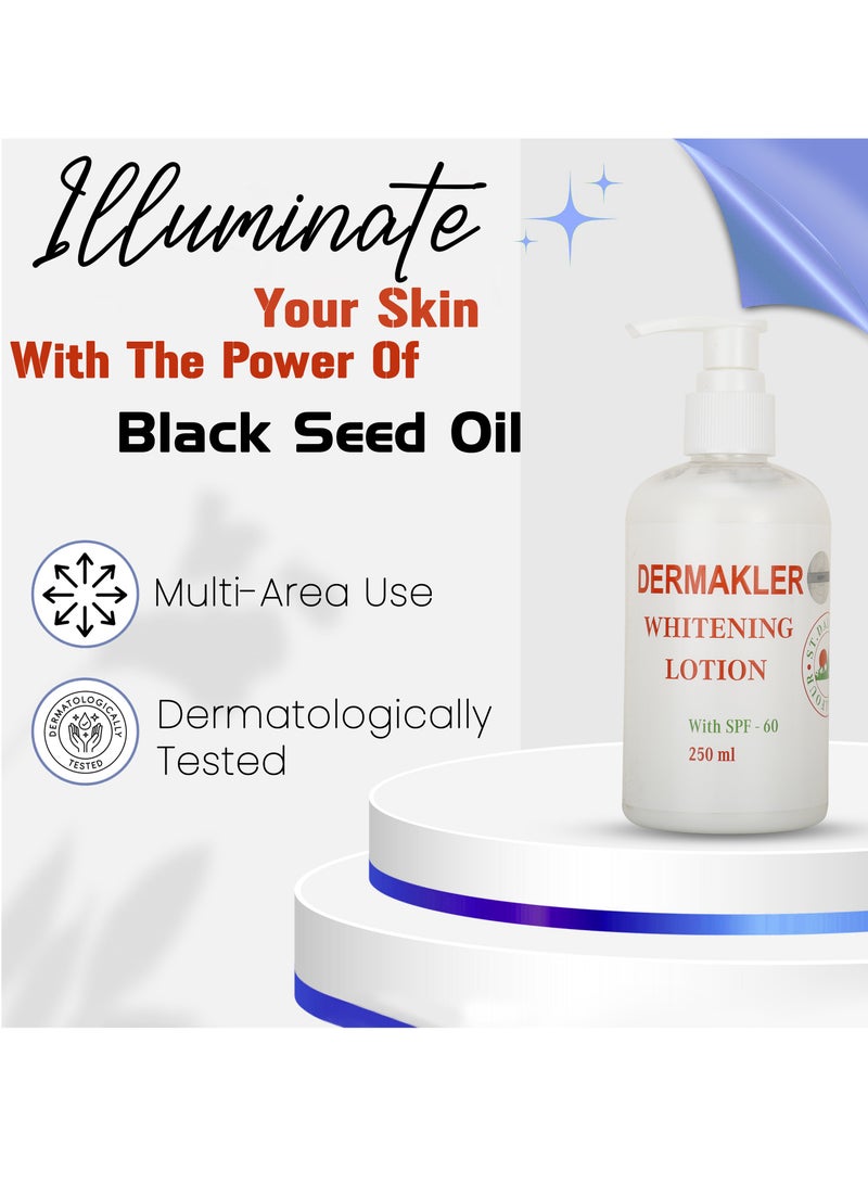 ST.DALFOUR Dermakler Whitening Lotion with SPF-60-1 x 250 ml (Black Seed Oil) - Image 3