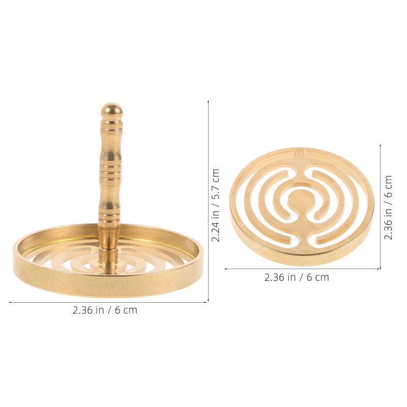 Brass Incense Mold Tool 6cm Concentric Circle DIY Pressing Seal for Home and Tea Room - Image 3