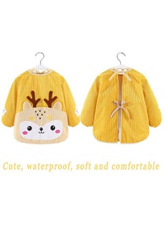 Generic Adjustable Waterproof Long Sleeves Apron Bib With Animal Pattern For Kids  - Image 2