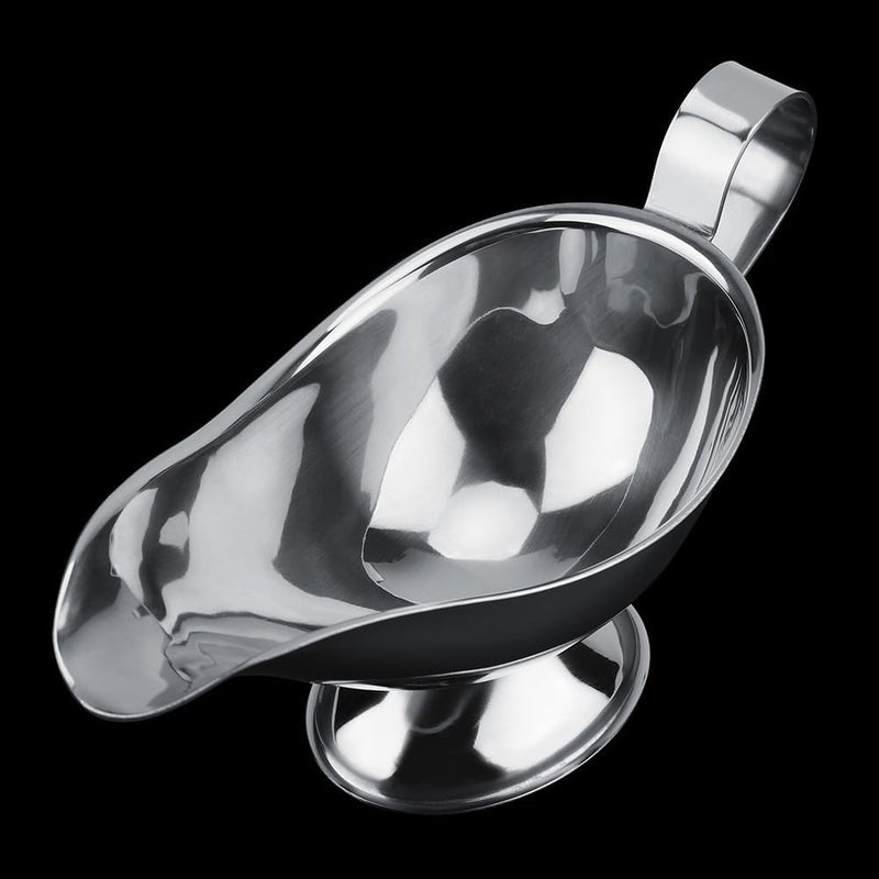 Sorandy Stainless Steel Sauce Boat, Ergonomic Handle Leak Proof Design, Oval Anti Skid Base Serving Boat, Ideal for Restaurant, Kitchen & Home Use (5 ounces) - Image 5