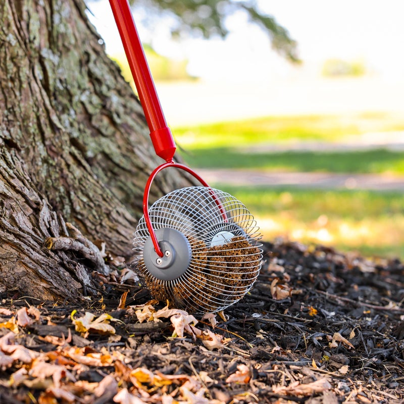 GARDEN WEASEL Medium Nut Gatherer Roller â€“ Nut Collector Tool for Pecans, Hickory Nuts, Golf Balls and More â€“ Yard Picker Upper with Durable Steel Cage and Ergonomic Handle - Newest Model - Image 5