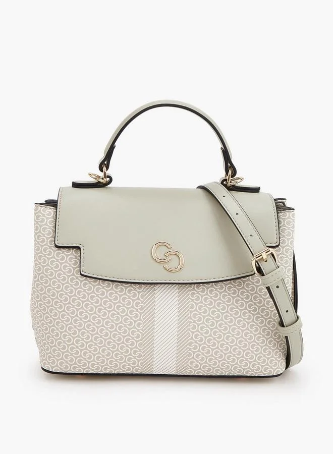 سيليست Printed Satchel Bag With Grab Handle