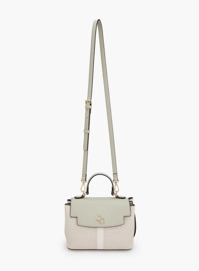 سيليست Printed Satchel Bag With Grab Handle