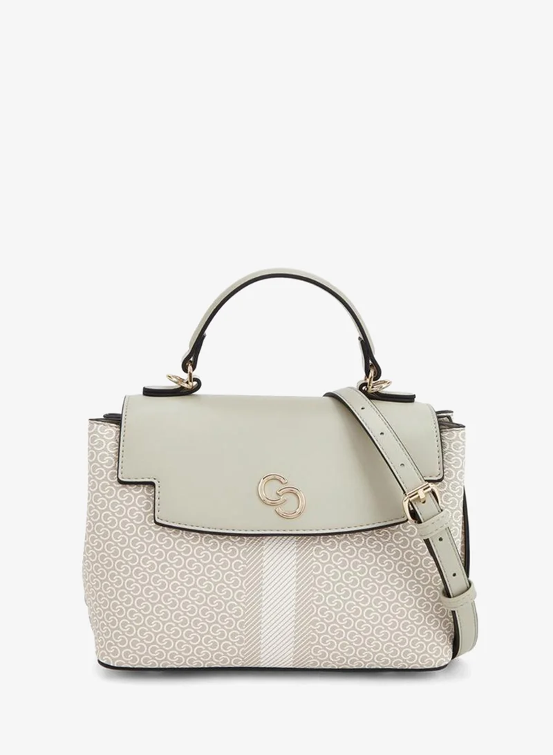 Celeste Printed Satchel Bag With Grab Handle