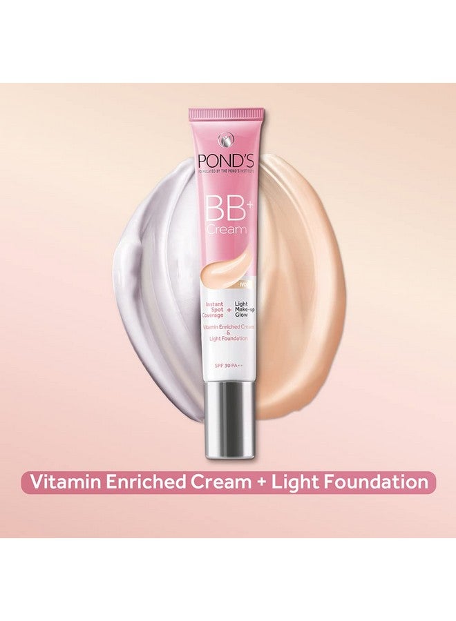 Pond's Bb+ Cream For All Skin Typesivory Lightweight Natural Foundation18Gfor Even Skin Tonewith Vitamin Enriched Cream&Light Foundationspf 30 Pa++Instant Spot Coveragepack Of 1 - Image 4