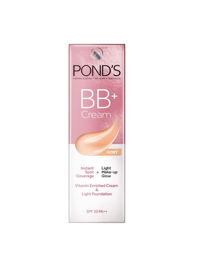 Pond's Bb+ Cream For All Skin Typesivory Lightweight Natural Foundation18Gfor Even Skin Tonewith Vitamin Enriched Cream&Light Foundationspf 30 Pa++Instant Spot Coveragepack Of 1 - Image 3