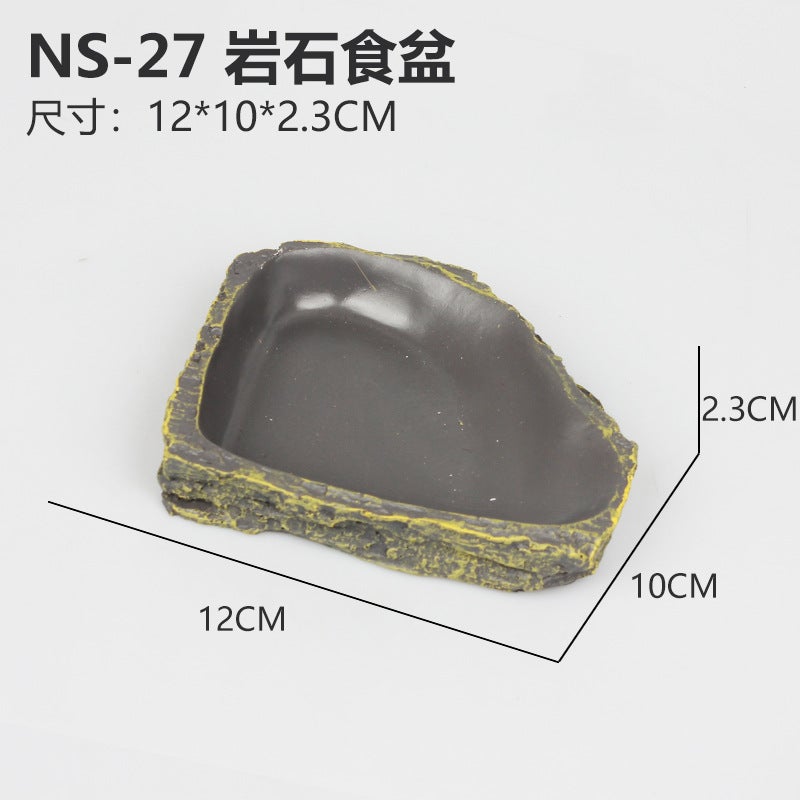 Generic Reptile Feeding Dish Tortoise Water Bowl NS-27 rock food bowl 