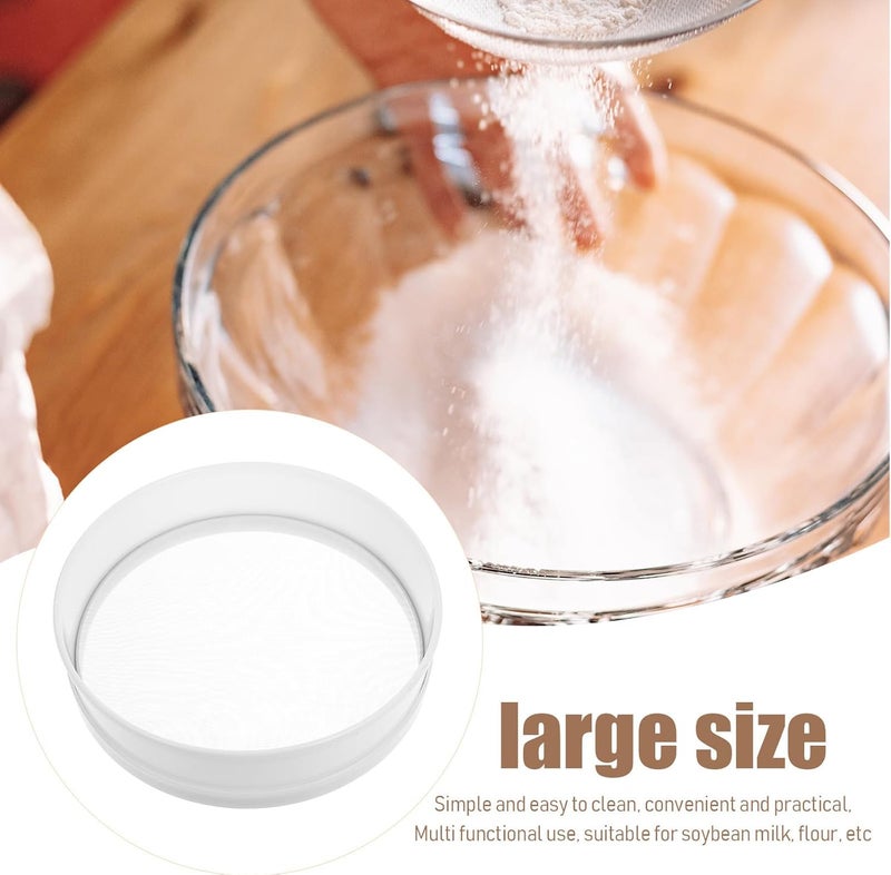 Stainless Steel Flour Sifter 25cm round Fine Mesh Strainer Multi-functional Baking Sieve for Powder Sugar and Flour Home Kitchen Baking Tool - Image 3