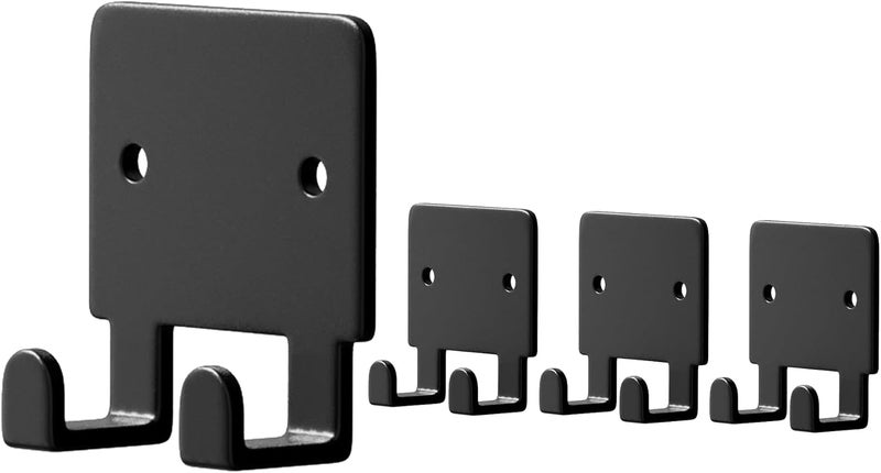 GTK 4 Pack Key Holder for Wall, Razor Holder Wall Mounted, Hat Rack, Self Adhesive Hooks, Shower Hooks, Towel Hooks(Black) - Image 2