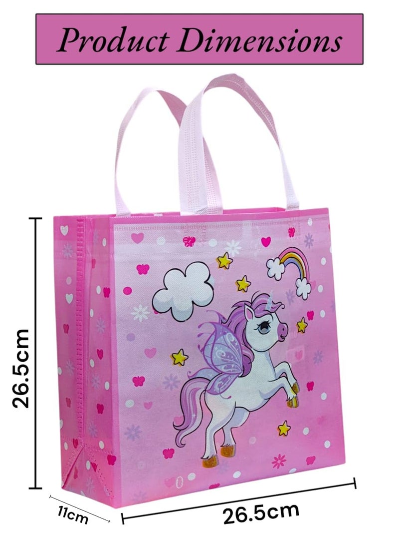 Tera13 TERA 13 Unicorn Gift Bags | Paper Bags For Return Gifts (10 pcs) Goodie Bags Paper Gift Bag | Medium Carry Bags For Gifting | Paper Bags | Medium Paper Bags | Unicorn Theme Party Favor Goodie Bag - Image 2