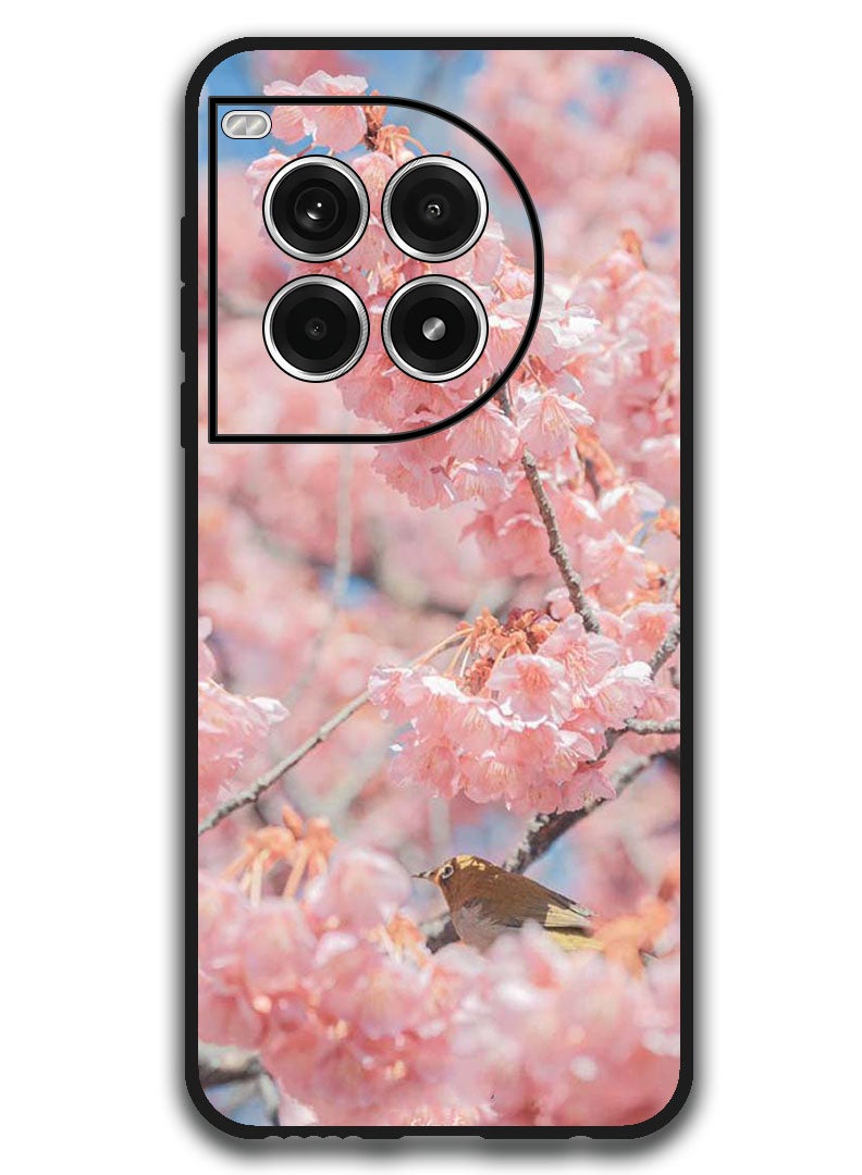 Theodor Protective Case Anti Scratch Shock Proof Bumper Cover For OnePlus Ace 3 Pro Pink flowers - Image 1