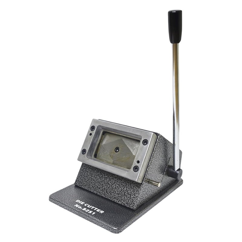 LC Professional Heavy-Duty Round Corner Card Die Cutter | 86 x 54mm | PVC/Paper ID Cards, Name Badge, Laminated Cards | Full Metal Body | 8251 - Image 1
