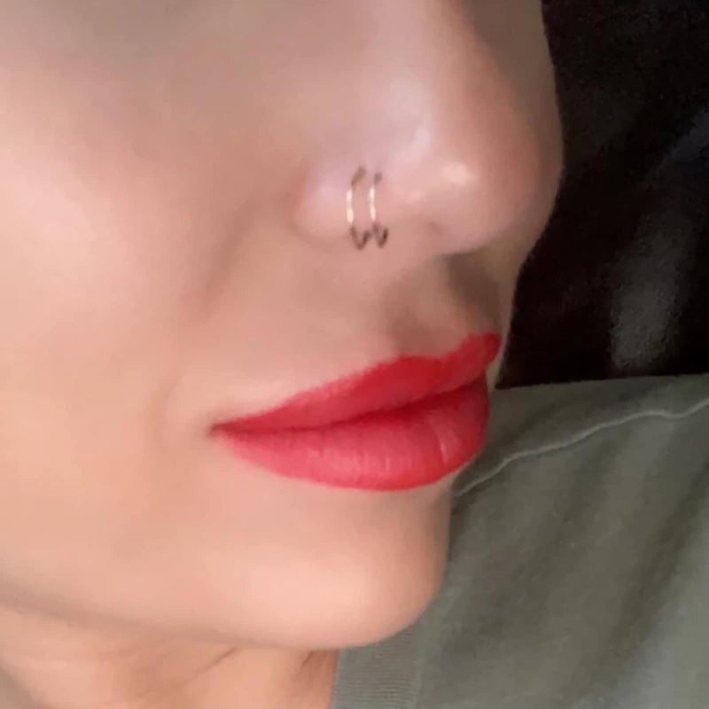 Goenjoy Double Nose Hoop Ring for Single Piercing Nose Hoop, Silver Spiral Nose Hoop For women, Nostril Piercing Jewelry - Image 2