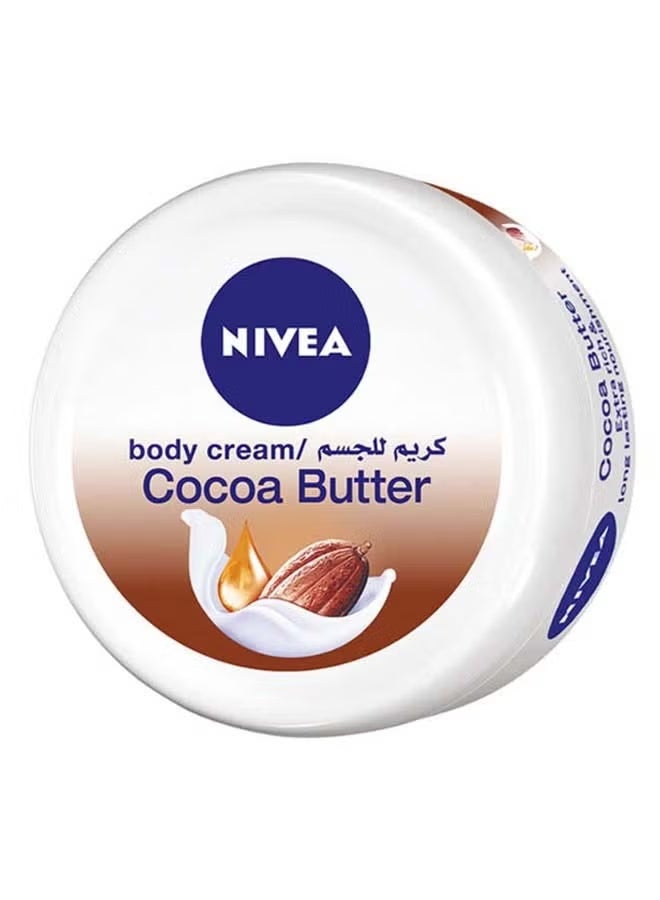 Nivea Cocoa Butter Body Cream, Vitamin E, Dry Skin, Jar 200ml - Image 1