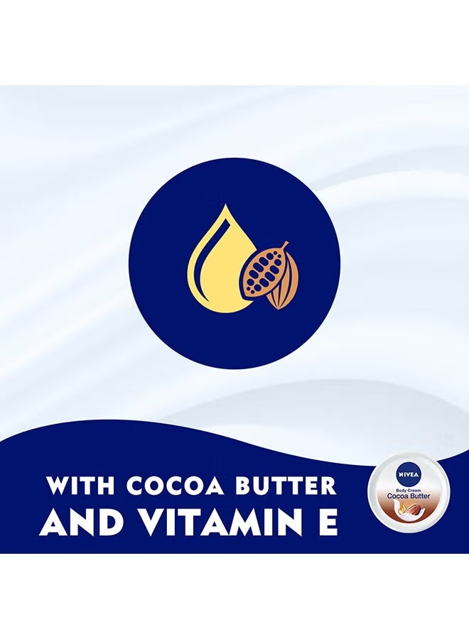 Nivea Cocoa Butter Body Cream, Vitamin E, Dry Skin, Jar 200ml - Image 2