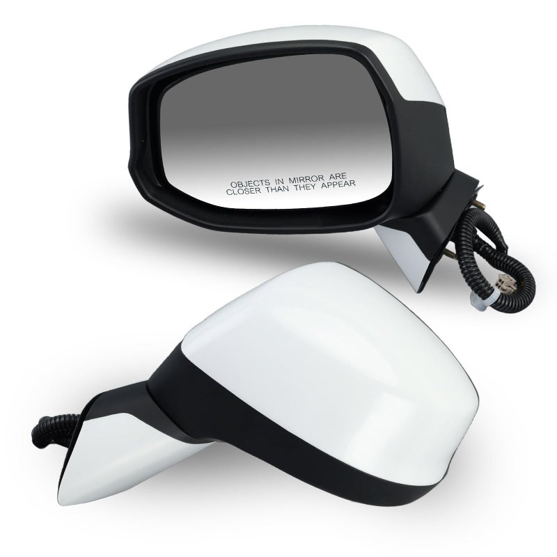 MOFOAP Driver Side Mirror Compatible with Honda Civic 2012 2013 2014 Rear View Mirror with Power GlassNonHeated Manual Folding White
