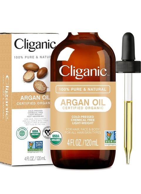 100% Pure Natural Organic Argan Oil  For Hair Face Body 120 ML