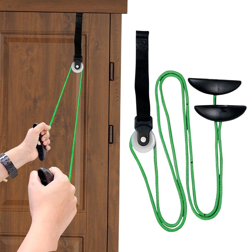AARAM Overhead Shoulder Pulley Equipment Kit with Rope for Physical Therapy, for Frozen Shoulder and Hand Physiotherapy Exercise and General Hand Movement Exercise. (with Strap) - Image 1