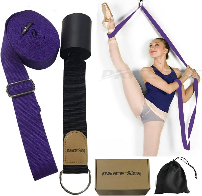 Price Xes Adjustable Leg Stretcher Lengthen Ballet Stretch Band - Easy Install on Door Flexibility Stretching Leg Strap Great Cheer Dance Gymnastics Trainer Stretching Equipment Taekwondo Training - Image 1