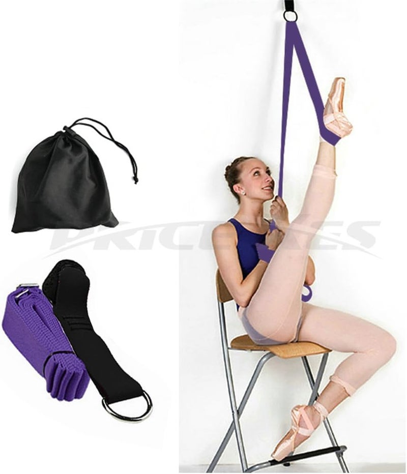 Price Xes Adjustable Leg Stretcher Lengthen Ballet Stretch Band - Easy Install on Door Flexibility Stretching Leg Strap Great Cheer Dance Gymnastics Trainer Stretching Equipment Taekwondo Training - Image 5