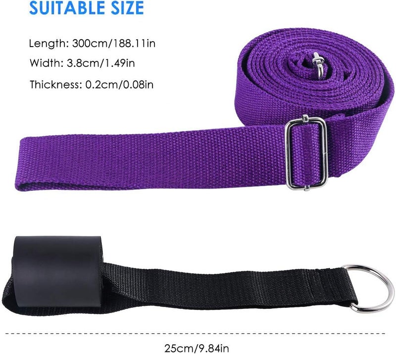 Price Xes Adjustable Leg Stretcher Lengthen Ballet Stretch Band - Easy Install on Door Flexibility Stretching Leg Strap Great Cheer Dance Gymnastics Trainer Stretching Equipment Taekwondo Training - Image 3
