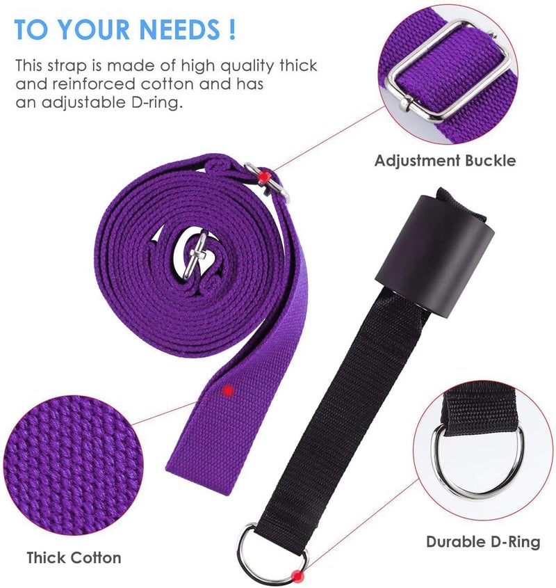 Price Xes Adjustable Leg Stretcher Lengthen Ballet Stretch Band - Easy Install on Door Flexibility Stretching Leg Strap Great Cheer Dance Gymnastics Trainer Stretching Equipment Taekwondo Training - Image 2