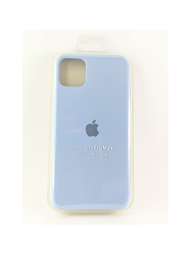 Generic - iPhone 11 Pro Max Case, Phone Case for iPhone 11 Pro Max Liquid Silicone Soft Gel Rubber Microfiber Lining Cushion Texture Cover Shockproof Protective, Light Blue - Image 1