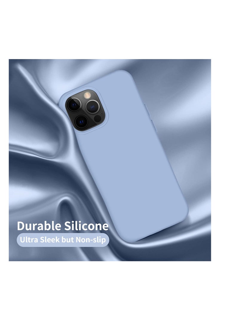 Generic - iPhone 11 Pro Max Case, Phone Case for iPhone 11 Pro Max Liquid Silicone Soft Gel Rubber Microfiber Lining Cushion Texture Cover Shockproof Protective, Light Blue - Image 1