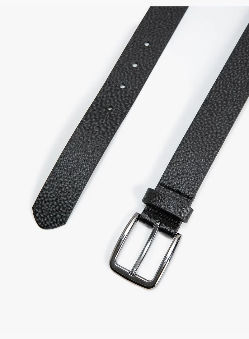 KOTON Metal Buckle Detail Faux Leather Belt