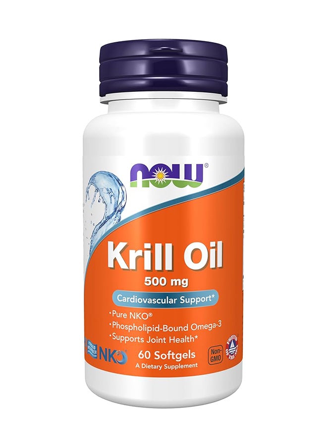now Krill Oil 500Mg S/Gels 60 Count