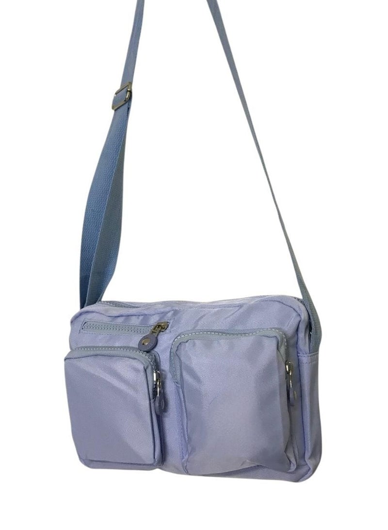 Women’s Crossbody Bag with 4 Zippers - Image 1