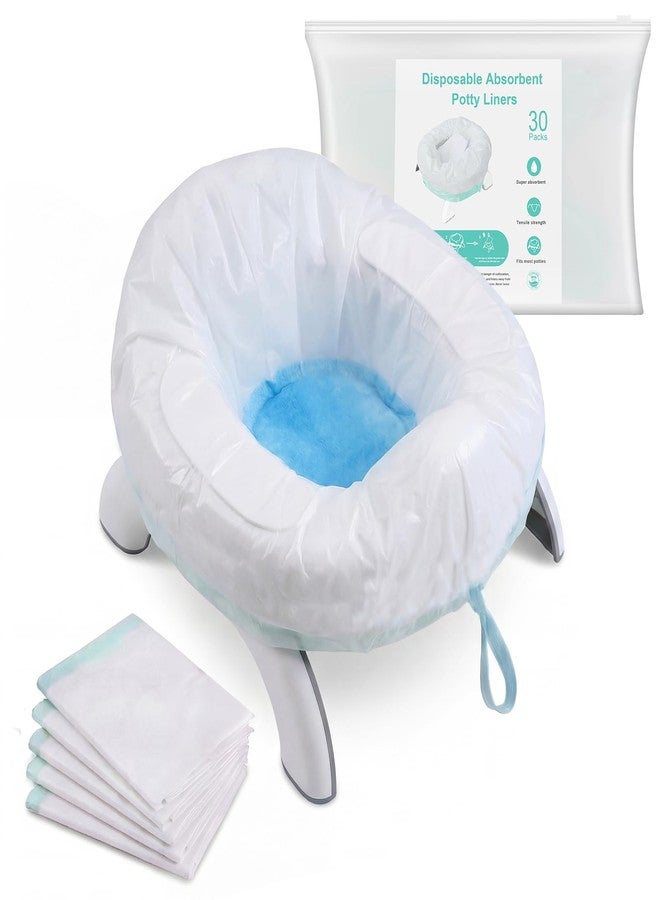 Womumon Disposable Potty Liners with Absorbent Pads - 30 Counts, Leak-Proof Travel Toilet Bags for Toddlers, Fit OXO Tot & Most Portable Chairs, Potty Training Refill Bags for Kids - Image 1