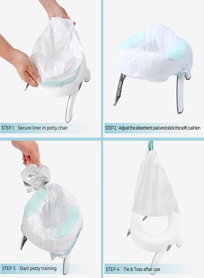 Womumon Disposable Potty Liners with Absorbent Pads - 30 Counts, Leak-Proof Travel Toilet Bags for Toddlers, Fit OXO Tot & Most Portable Chairs, Potty Training Refill Bags for Kids - Image 5
