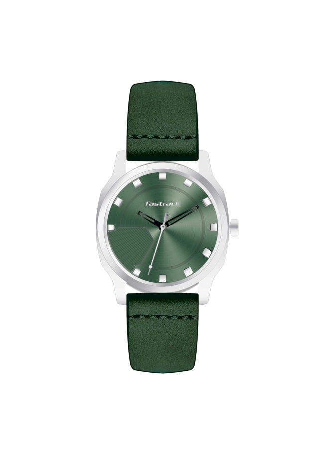 fastrack ساعة Fastrack Stunners 4.0 أنالوج، باللون الأخضر الداكن، مع حزام - Image 1