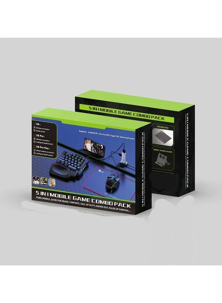 X8 Pro 5-in-1 Gaming Combo Keyboard & Mouse Set – Ultimate Gaming Accessories - Image 1