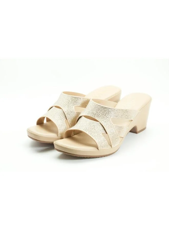 Michelle Morgan Beige 092-3073 Michelle Morgan Women's Embellished Multi-Strap Block Heel Sandals 514RJ21G Beige for Women | Best Price UAE