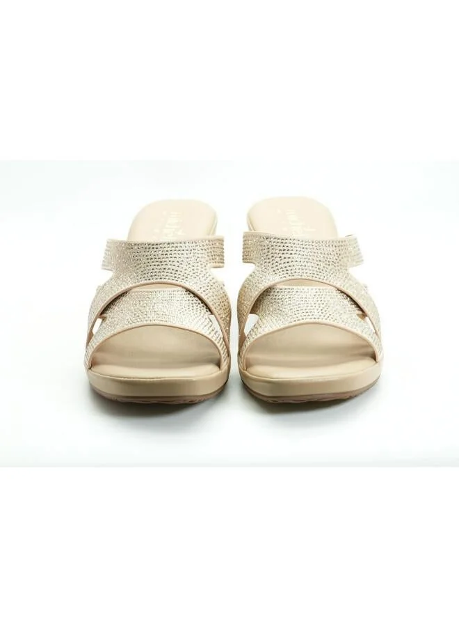 Michelle Morgan Beige 092-3073 Michelle Morgan Women's Embellished Multi-Strap Block Heel Sandals 514RJ21G Beige for Women | Best Price UAE