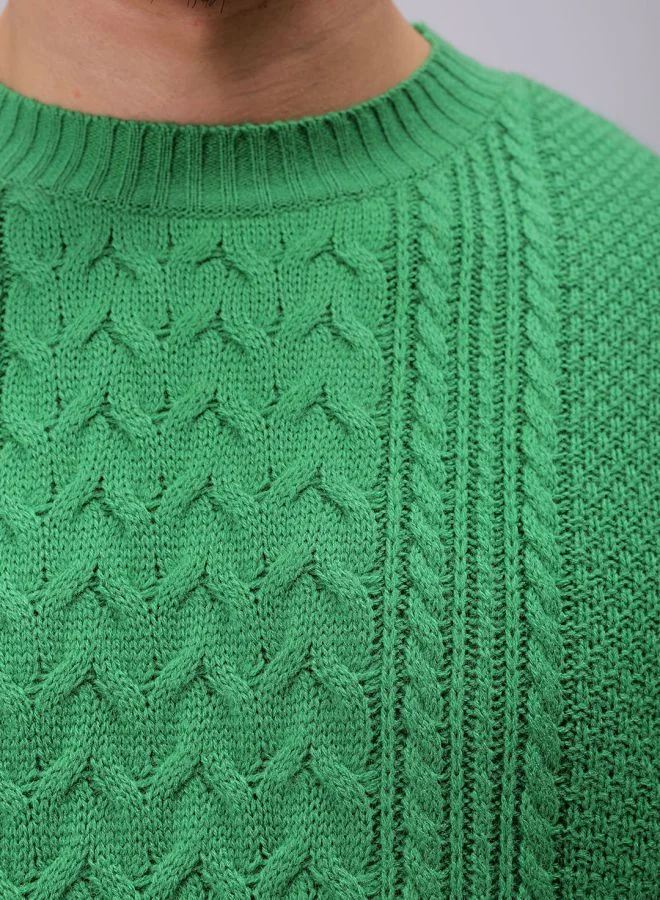 The Indian Garage Co Men Relaxed Fit Colourblocked High Neck Sweater