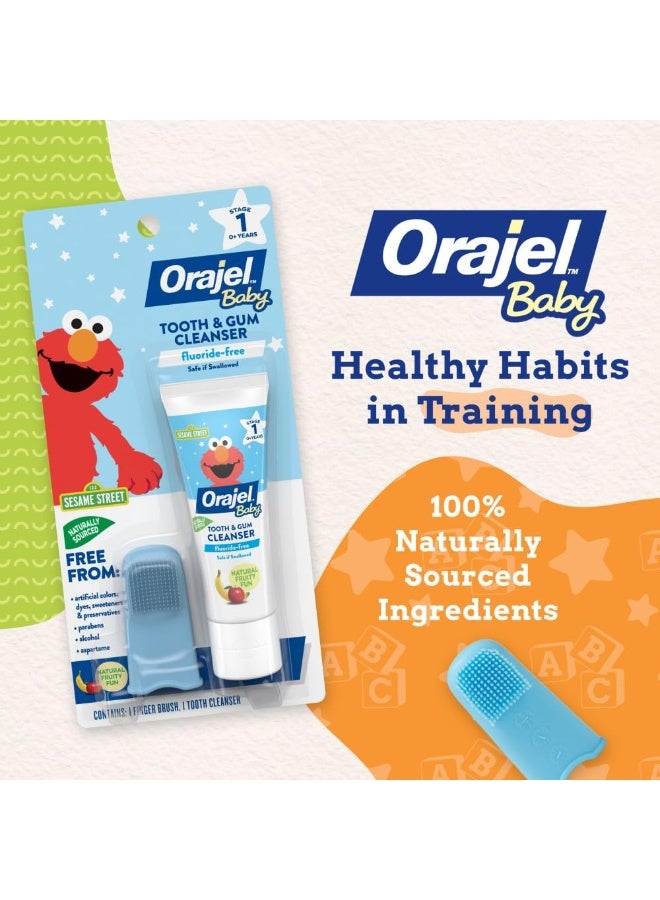 Orajel Baby Elmo Tooth Gum Cleanser FluorideFree 1 Finger brush 1 Toothpaste 1oz 1 Pediatrician Recommended FluorideFree Toothpaste - Image 2