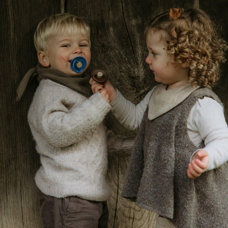 FRIGG Little Viking Natural Rubber Baby Pacifier 2-Pack | Made in Denmark | BPA-Free (Cocoa/Cream, 6-18 Months) - Image 4