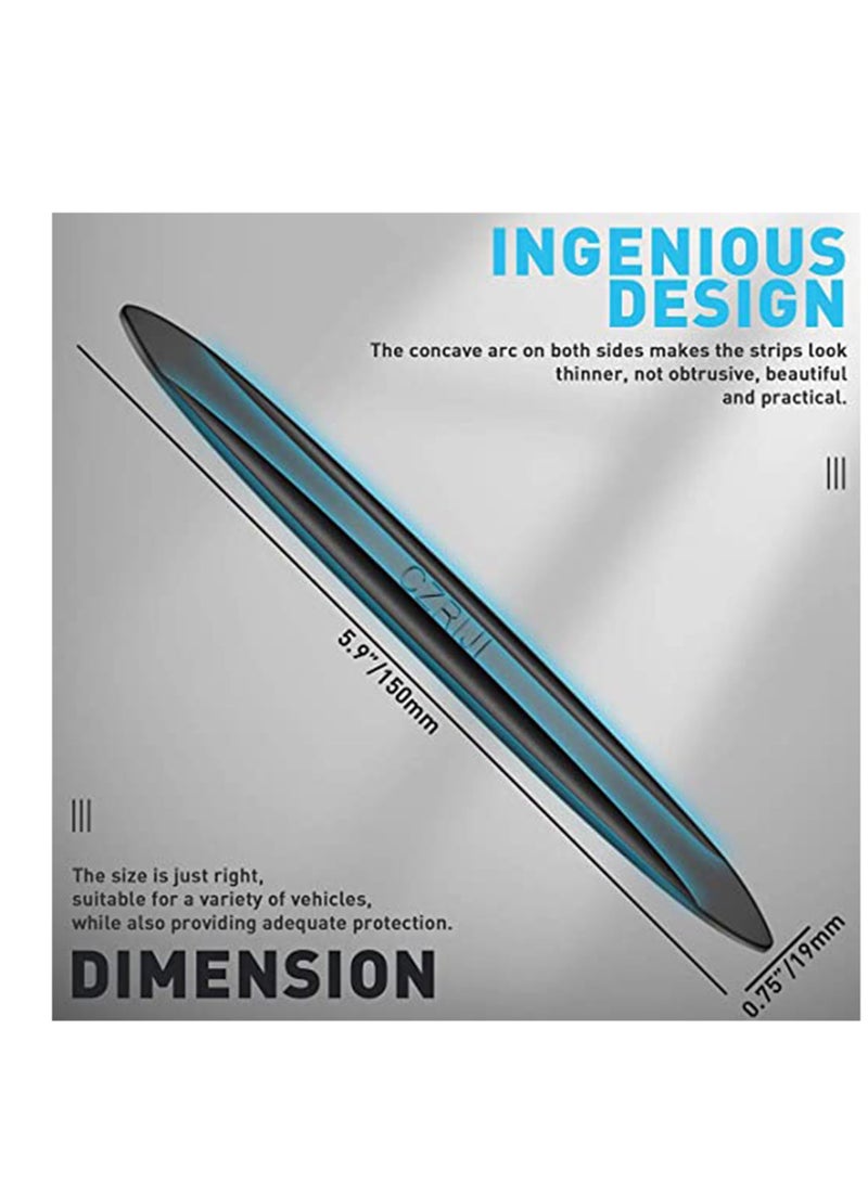 SYOSI حراس حواف أبواب السيارات، 6 قطع واقي أبواب سيارات من المطاط مع حماية سيليكون لحواف أبواب السيارات لجميع المركبات، ناعم، عالي الالتصاق، مقاوم للماء، مقاوم للحرارة، مقاوم للاحتكاك (أسود) - Image 4