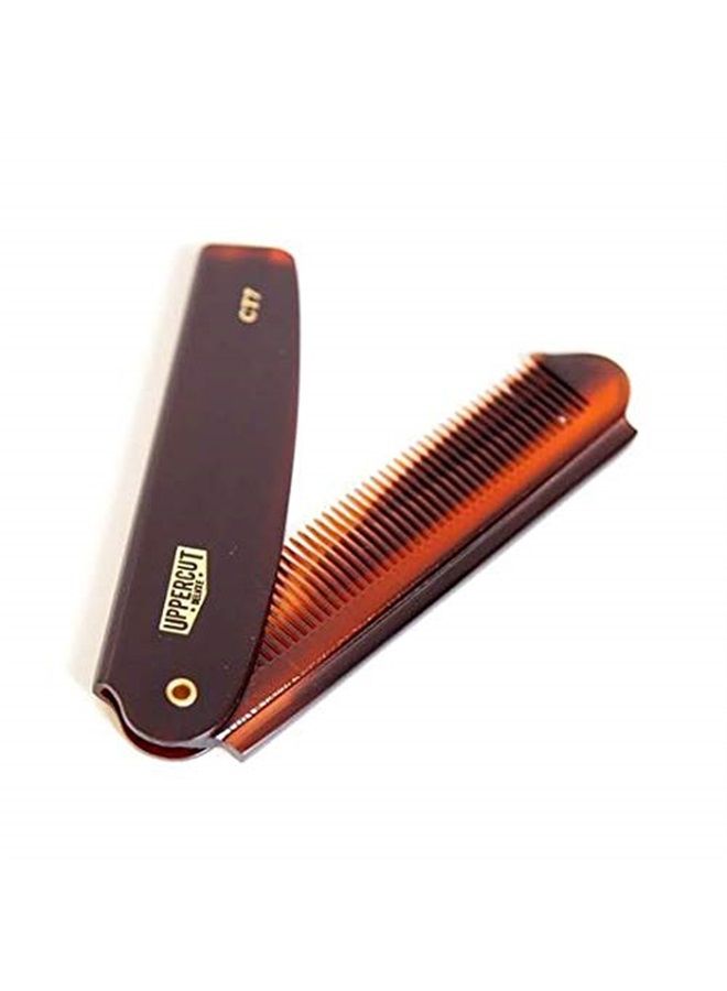 Uppercut Deluxe CT7 Flip Pocket Sized Comb, Tortoise Shell - Image 4