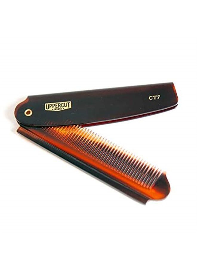 Uppercut Deluxe CT7 Flip Pocket Sized Comb, Tortoise Shell - Image 5