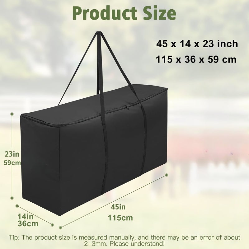 Black 45x14x23 Inch High Capacity Hay Bag for Horses Cattle Goats - Image 3