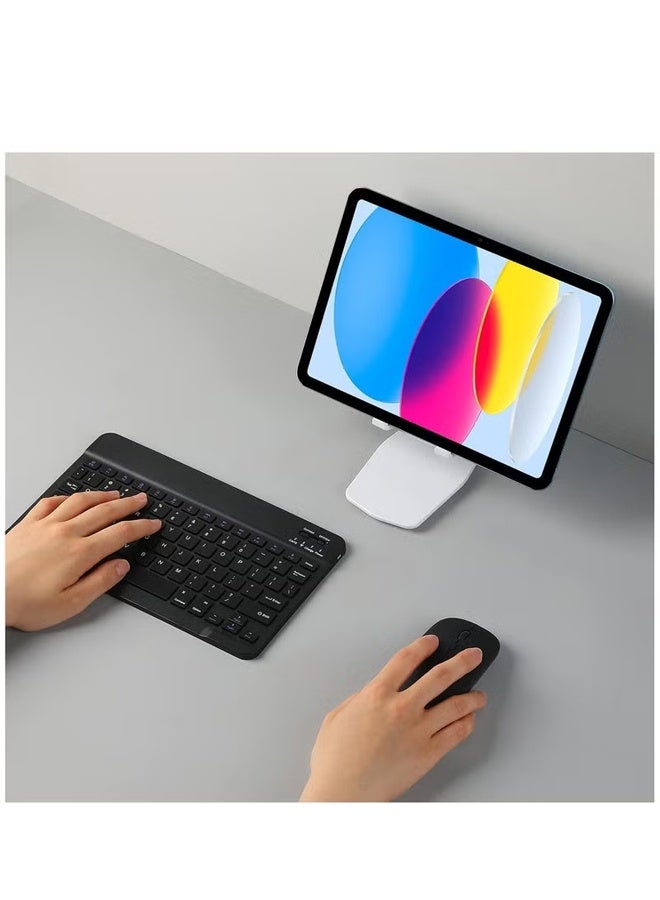 Rechargeable Bluetooth Keyboard and Mouse Combo Portable Compact Wireless Mouse Keyboard Set for Android Windows Tablet Cell Phone iPhone iPad Pro Air Mini, iPad OS/iOS 13 and above (Black) ﻿ - Image 4
