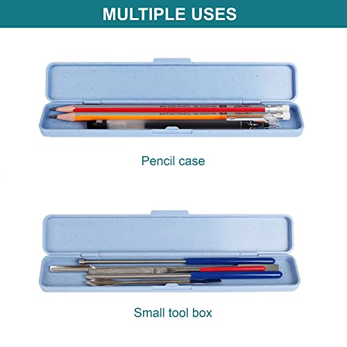 Foosi Small Pencil Box - Plastic Pencil Case - Pencil Cases for Adults,Pencil Case Aesthetic,Multipurpose Brushes Box, Cosmetic Pencil Cases,Travel Toiletry cases - Image 2
