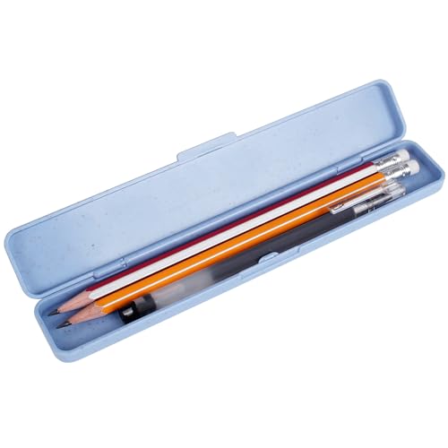 Foosi Small Pencil Box - Plastic Pencil Case - Pencil Cases for Adults,Pencil Case Aesthetic,Multipurpose Brushes Box, Cosmetic Pencil Cases,Travel Toiletry cases - Image 1