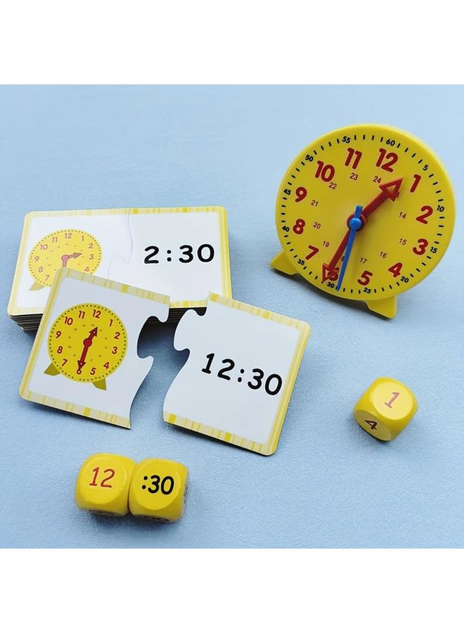 Clock Set Learning Time Teaching Aid Toy for Primary School Mathematics - Image 4