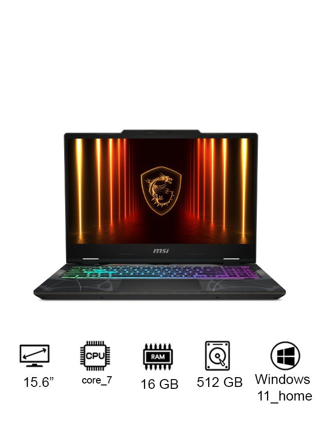 إم اس أي Cyborg Laptop With 15.6-Inch Full HD Display,Core 7 240H Processor/16GB RAM/512GB SSD/NVIDIA® GeForce RTX 5060 Graphics/Windows 11 Home Translucent Black - Image 1