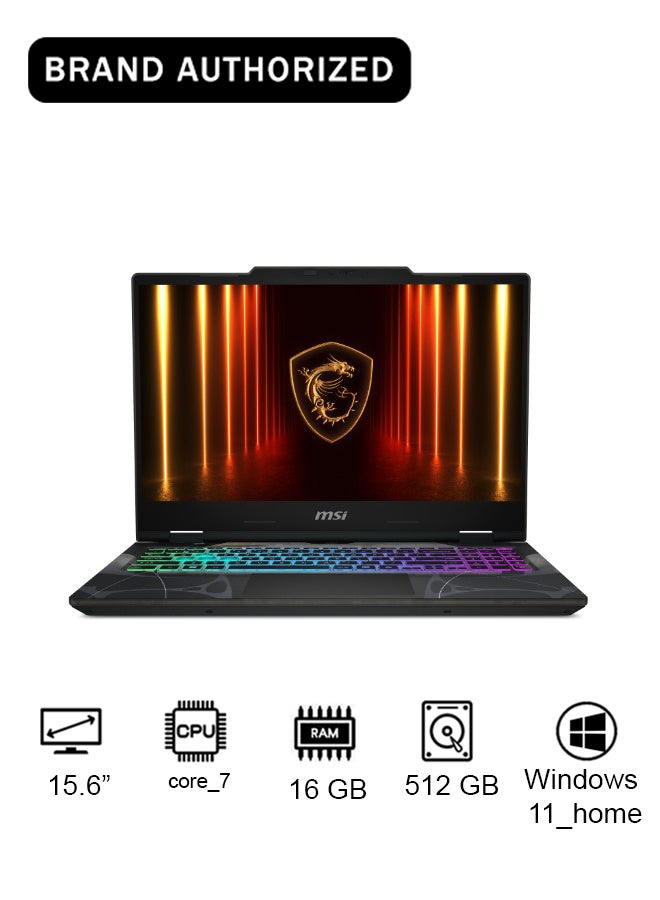 إم اس أي لابتوب سايبورغ بشاشة 15.6 بوصة بدقة Full HD، مع معالج Core 7 240H/ذاكرة RAM سعة 16GB/قرص SSD سعة 512GB/بطاقة رسومات NVIDIA® GeForce RTX 5060/نظام Windows 11 Home - Image 1